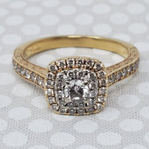 Elegant Neil Lane 14K Gold Engagement Ring – 0.79ct Diamond – 5.10g – Size 8.5 - Picture 1 of 16
